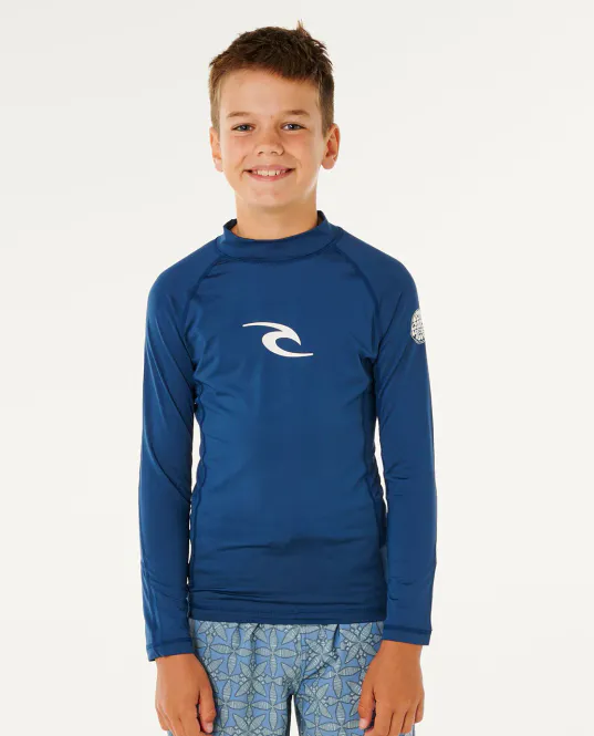 Hovedbilde Rip Curl Junior - Waves UPF Long Sleeve Rash Vest - Light Navy