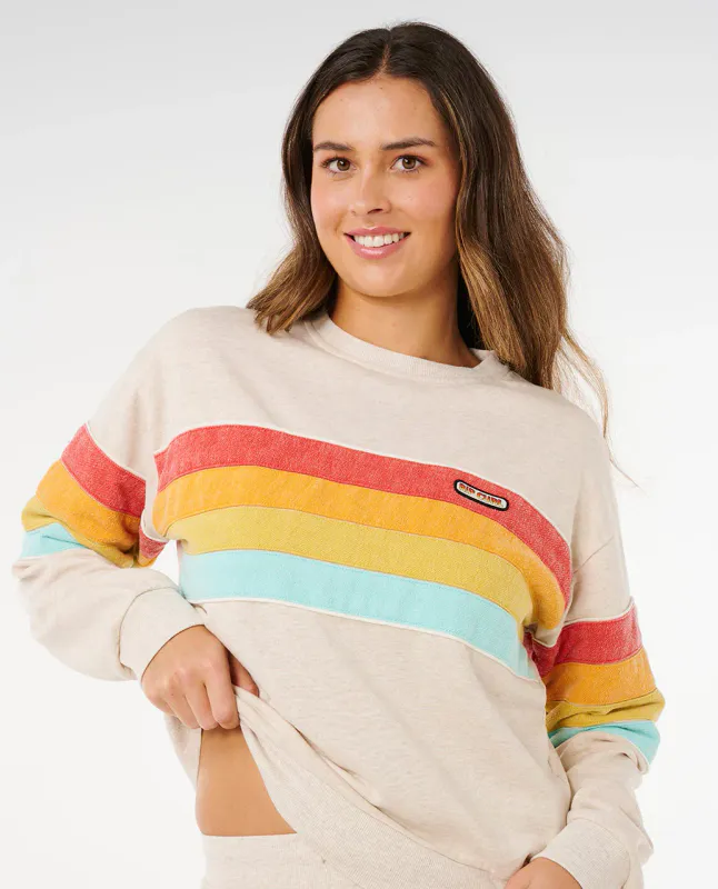 Rip Curl - Surf Revival Relaxed Crew Genser - Oatmeal