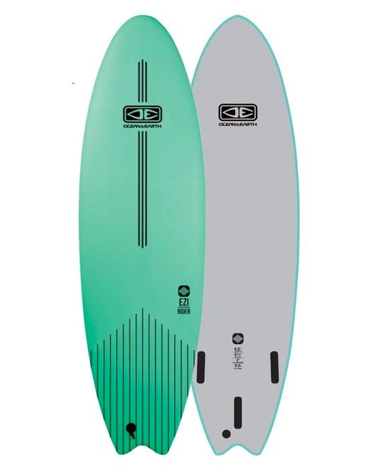 O&E Ezi-Rider 5'8'' Quad - Flying Fish - Softboard - Surfshop.no