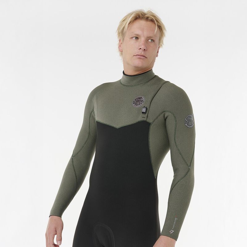 Rip Curl 4/3 Flashbomb Pro Zip Free Våtdrakt - Deep Cactus