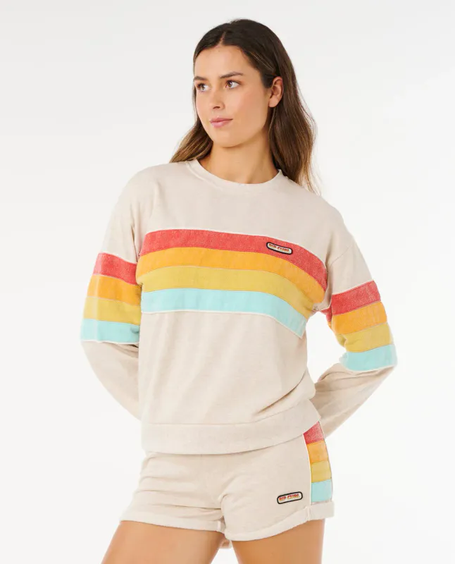 Rip Curl - Surf Revival Relaxed Crew Genser - Oatmeal