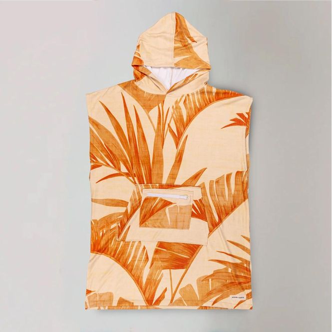 Hovedbilde O&E - Skifteponcho Junior - Palm Hooded Poncho - Hazel