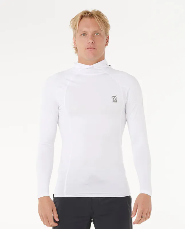 Rip Curl - Search UPF50 Performance L/S Hooded Rash Guard - White