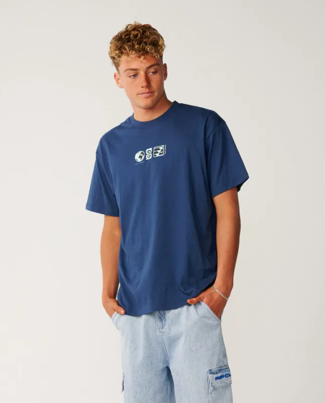 Rip Curl S-Series VC Digicon Tee - T-Skjorte - Light Navy