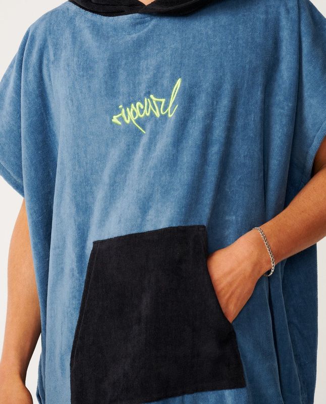 Rip Curl - Logo Skifteponcho Med Hette - Bluefin
