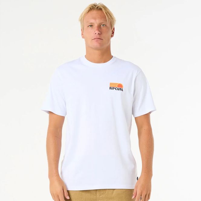 Hovedbilde Rip Curl Surf Revival Stacked Tee T-skjorte - White