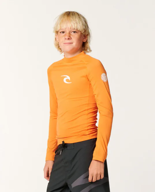 Hovedbilde Rip Curl Junior - Waves UPF Long Sleeve Rash Vest - Orange