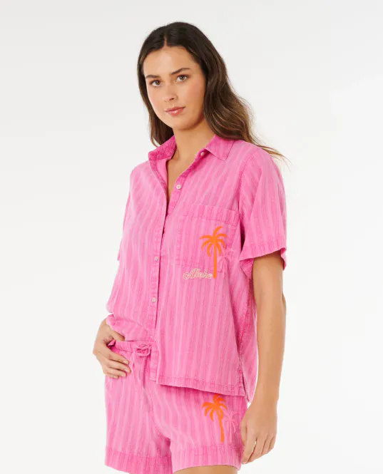 Hovedbilde Rip Curl - Hotel Malibu Embroid Shirt – Super Pink