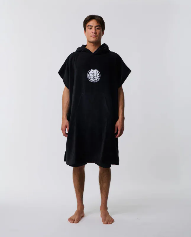 Rip Curl - Logo Skifteponcho med hette - Black