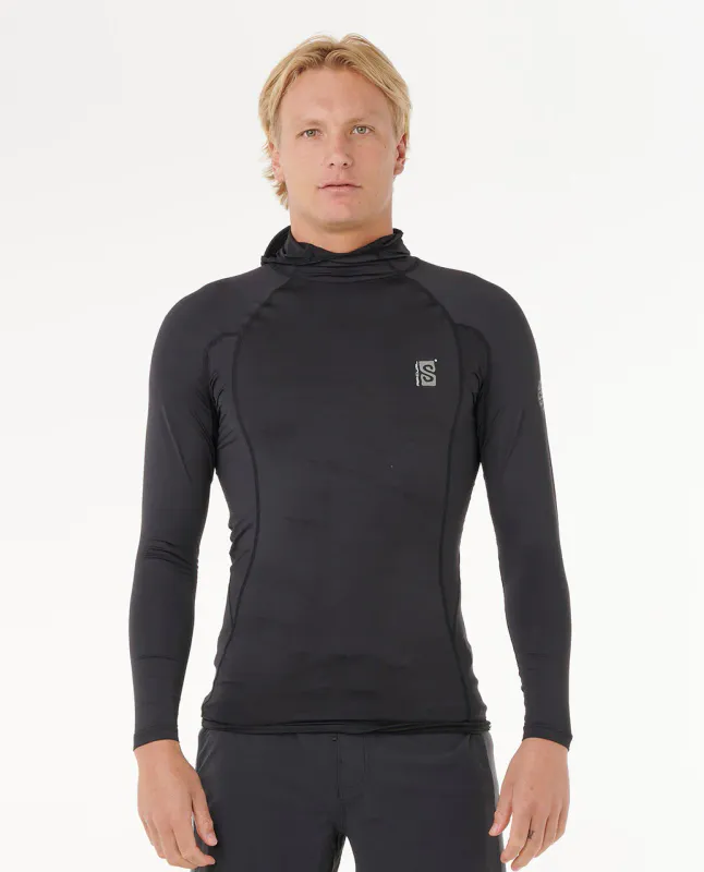 Rip Curl - Search UPF50 Performance L/S Hooded Rash Guard - Black