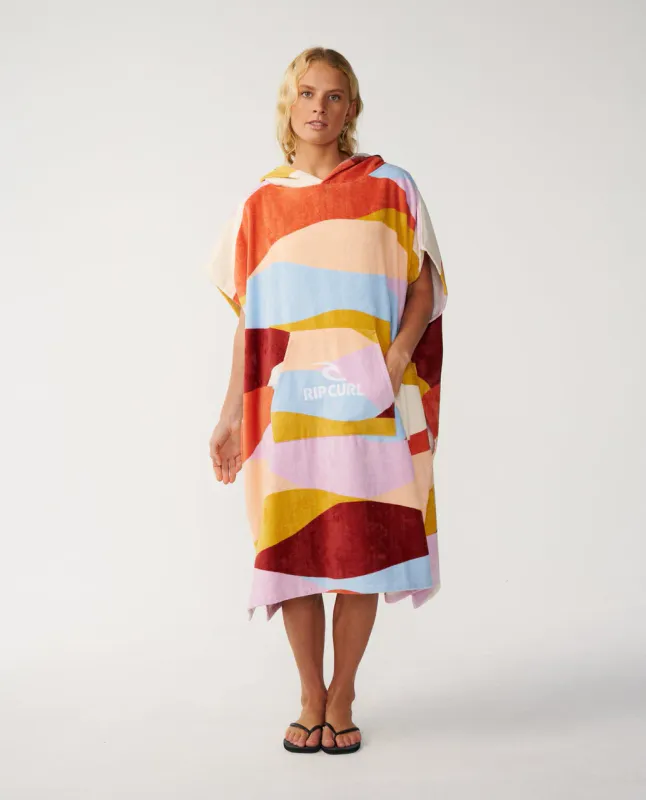 Rip Curl - Mixed Skifteponcho med hette - Multi
