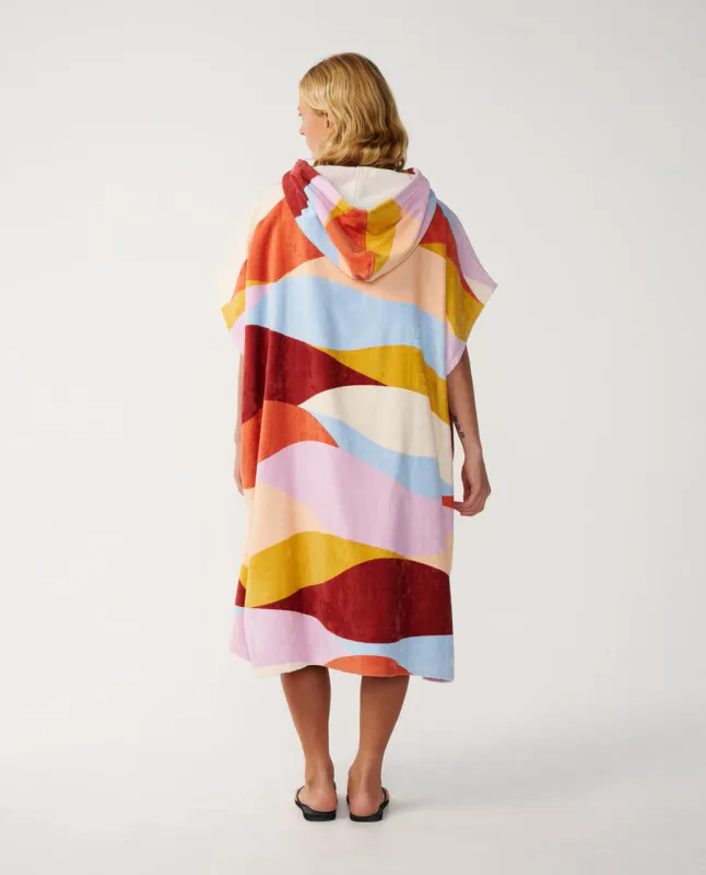 Rip Curl - Mixed Skifteponcho med hette - Multi