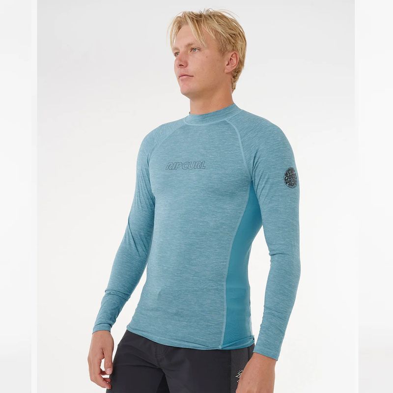 Rip Curl Dawn Patrol Long Sleeve UV Rash Guard - Storm Blue