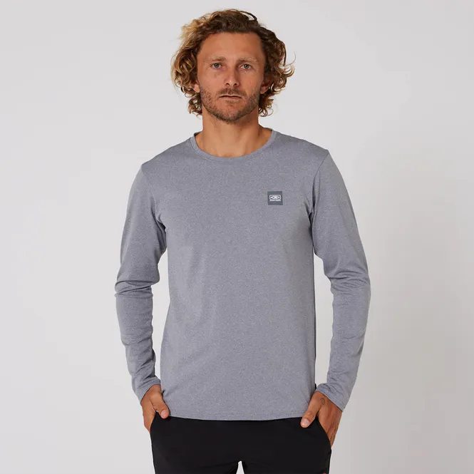 Hovedbilde O & E - Mens Surf Long Sleeve Rash Shirt - Rash Guard - Grey