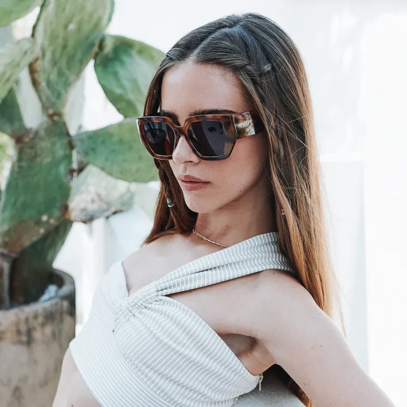I-SEA Olivia - Mocha Tort/Brown Polarized Solbriller